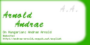 arnold andrae business card
